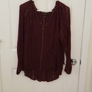 Pretty maroon and gold Rock and Republic top